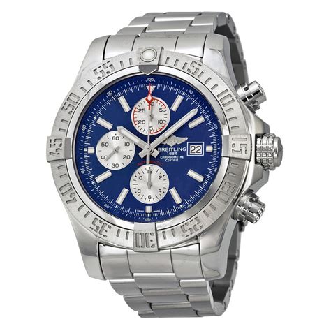 breitling super avenger blue face|Breitling super avenger 2 48mm.